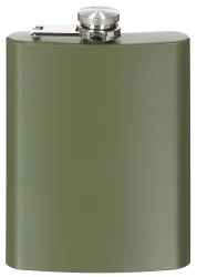 Flachmann, Edelstahl, oliv, 8 OZ, 225 ml