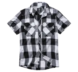 Brandit - Check Shirt Short Sleeve white/black