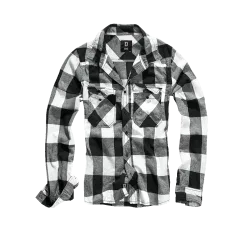 Brandit - Check Shirt Long Sleeve white/black