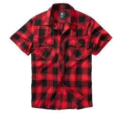 Brandit - Check Shirt Short Sleeve red/black