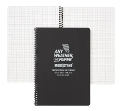 Modestone - Wasserfester Notizblock 148x210mm, 50 Blatt (schwarz)