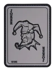 Klettabzeichen Joker - grau