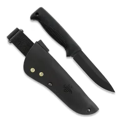 Peltonen Knives - M07 Ranger Puukko schwarz, PTFE Teflon, Lederscheide (schwarz)