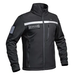A10 Equipment - Softshell Jacke SECU-ONE HV-Tape Security (schwarz)