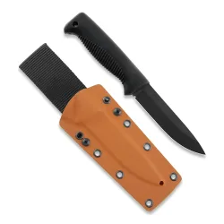 Peltonen Knives - M07 Ranger Puukko schwarz, PTFE Teflon, Kydexscheide (orange)