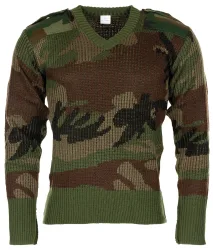 Pullover, V-Ausschnitt, tarn, neuw.