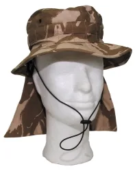 Brit. Combat Buschhut, Nackenschutz,DPM desert, neuw.