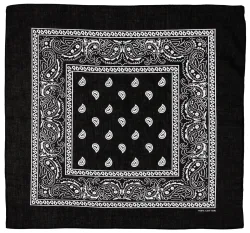 Bandana, schwarz-weiss, ca. 55 x 55 cm, Baumwolle