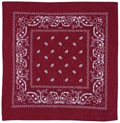 Bandana, burgund-schwarz, ca. 55 x 55 cm, Baumwolle