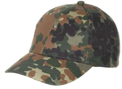 Kinder BB Cap, mit Schild, grössenverstellbar, flecktarn