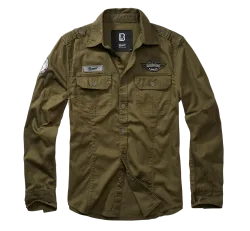 Brandit - Luis Vintage Shirt Long Sleeve olive