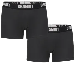 Brandit - Boxer Shorts Logo 2 Pack black-black