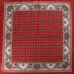 Bandana, rot Ornamente, Gr. 54 x 54 cm, Baumwolle