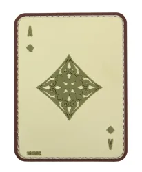 Klettabzeichen Karo Ass - coyote