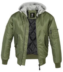 Brandit - MA1 Sweat Hooded Jacket olive-grey
