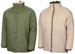 Brit. Thermojacke, wendbar, oliv/khaki, große Größen