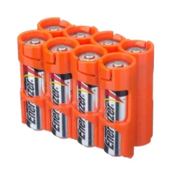 Storacell - Aufbewahrungsbox für 8 x AA Batterien (orange)