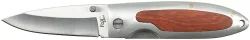 Klappmesser, Einhand, silber, Holzeinlage