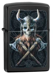 Zippo Feuerzeug - Wikinger mit Streitäxten