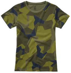 Brandit - Women T-Shirt swedish camo M90