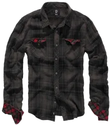 Brandit - Duncan Check Shirt Long Sleeve brown-black