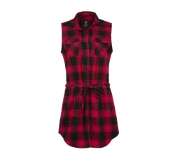 Brandit - Women Gracey Longshirt Sleeveless red/black