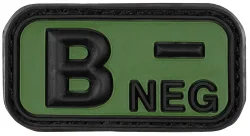 Klettabzeichen, schwarz-oliv, Blutgruppe 