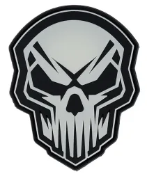 Klettabzeichen Angry skull - glow in the dark