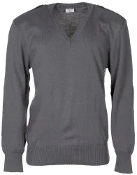 Österr. BH V-Pullover, grau, neuwertig