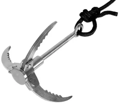Wurfanker, Metall, klappbar, mit Seil