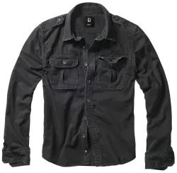 Brandit - Vintage Shirt Long Sleeve black
