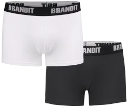 Brandit - Boxer Shorts Logo 2 Pack white-black