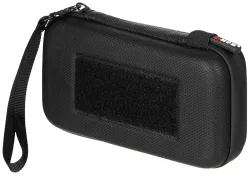 Tasche, Hartschale, klein, mit Klettschlaufen, schwarz