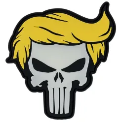 Klettabzeichen Punish skull yellow hair - glow in the dark