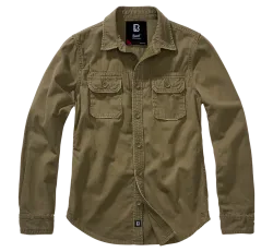 Brandit - Women Vintage Shirt Long Sleeve olive