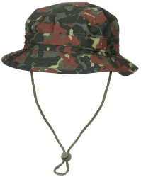 Brit. Buschhut, mit Kinnband, SF Boonie, Rip Stop, flecktarn