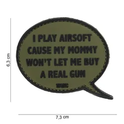 Klettabzeichen I Play Airsoft - oliv