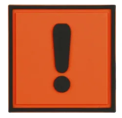 Klettabzeichen Caution - orange