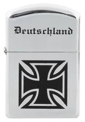 Benzin-Sturmfeuerzeug, chrom poliert, 