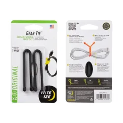 Nite Ize - Mehrzweckbinder Gear Tie Original, 6 Inch (schwarz)