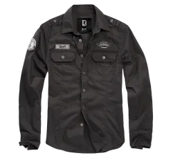 Brandit - Luis Vintage Shirt Long Sleeve black
