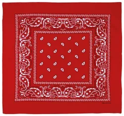 Bandana, rot-weiss, ca. 55 x 55 cm, Baumwolle