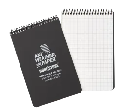 Modestone - Wasserfester Glow in the dark Notizblock 96x148mm, 30 Blatt (schwarz)