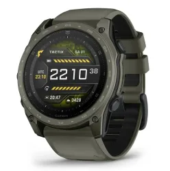 Garmin - tactix® 8 – 51 mm, AMOLED, Cerakote®-Beschichtung oliv mit Quickfit® Silikon- Armband 26mm