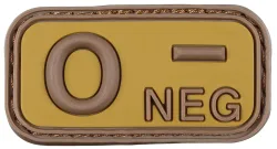Klettabzeichen, braun-khaki, Blutgruppe 