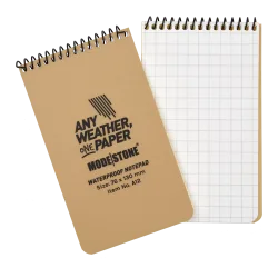 Modestone - Wasserfester Notizblock 76x130mm, 50 Blatt (tan)