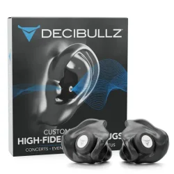 Decibullz - High-Fidelity Earplugs Gehörschutzstöpsel schwarz (SNR=19db)