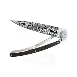 Deejo Klappmesser - Aztekische Sonne Ebenholz 37g