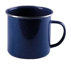 Emaille-Tasse Western, blau, ca. 350 ml