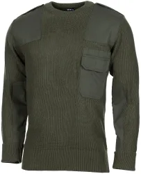 BW Pullover, mit Brusttasche, oliv